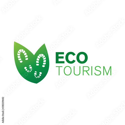 Vector logo of eco-travel, tourism and camping