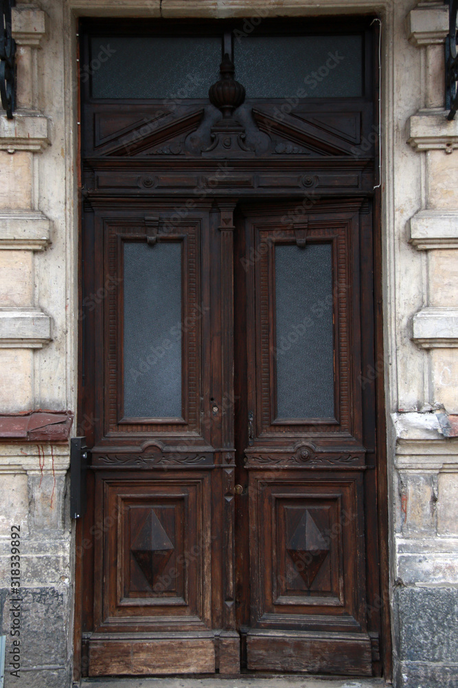 old european style double doors