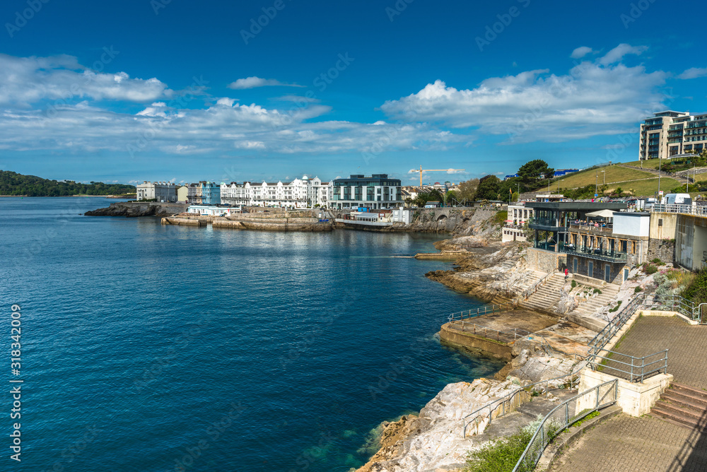 Fototapeta premium Coastal views out to Plymouth sound