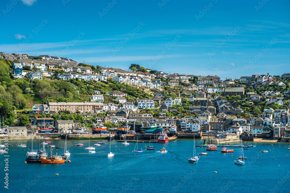 The small coastal town of Fowey in Cornwall, England, UK.