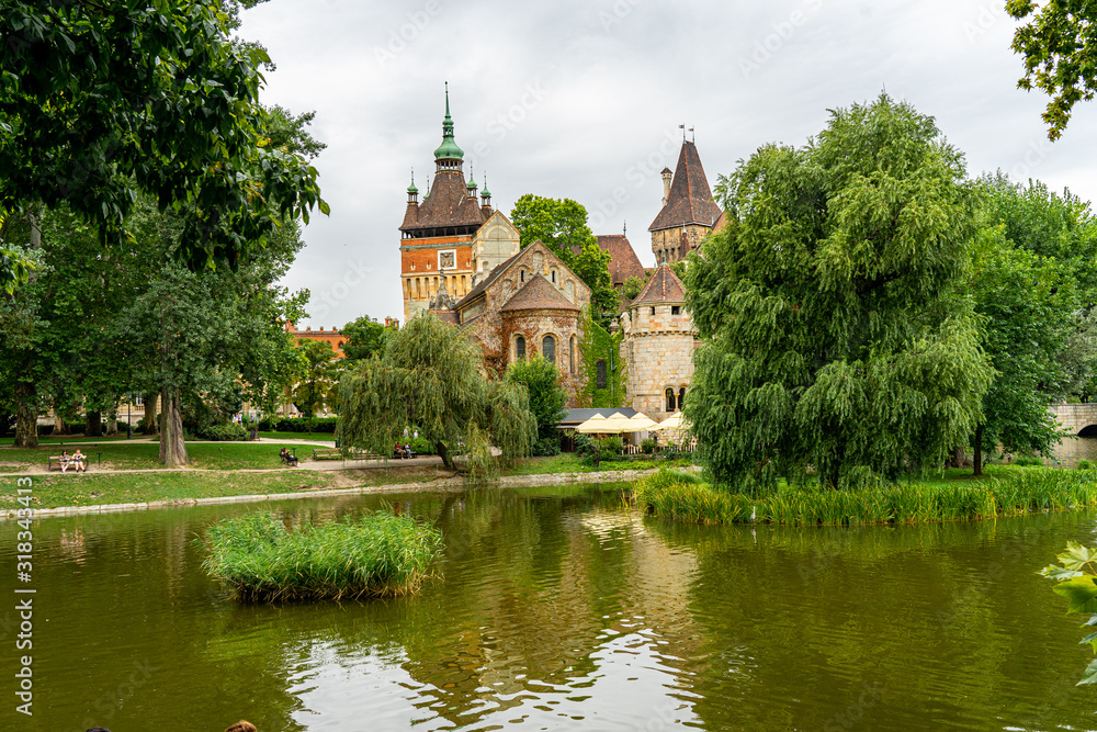 Vajdahunyad Castle in Budapest, Hungary.