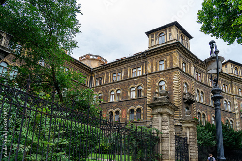 Photography Andrassy famous Avenue in Budapest, Hungary.
