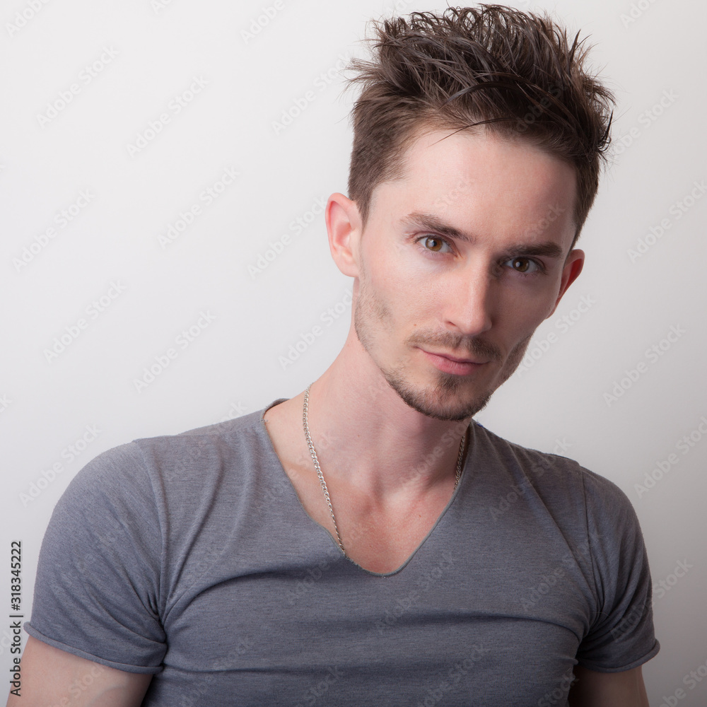 Fototapeta premium Handsome young elegant man studio portrait.