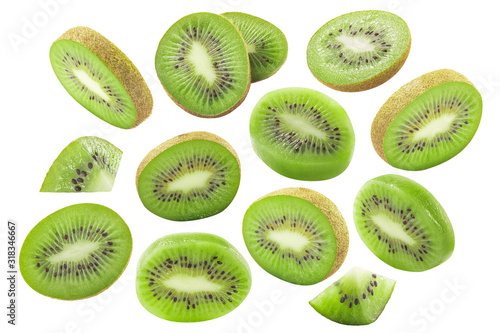 Kiwifruit slices, paths