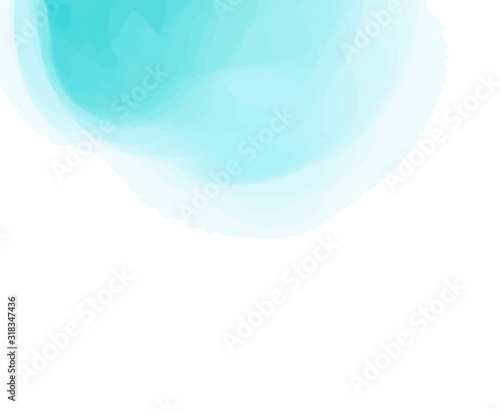 Hand drawn colorful digital spot on isolated white. Colored aquarelle blotch. Paint and ink smudges. Blur stain