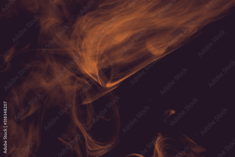 Fototapeta premium Fancy colored smoke. Curls and clouds of colored smoke.