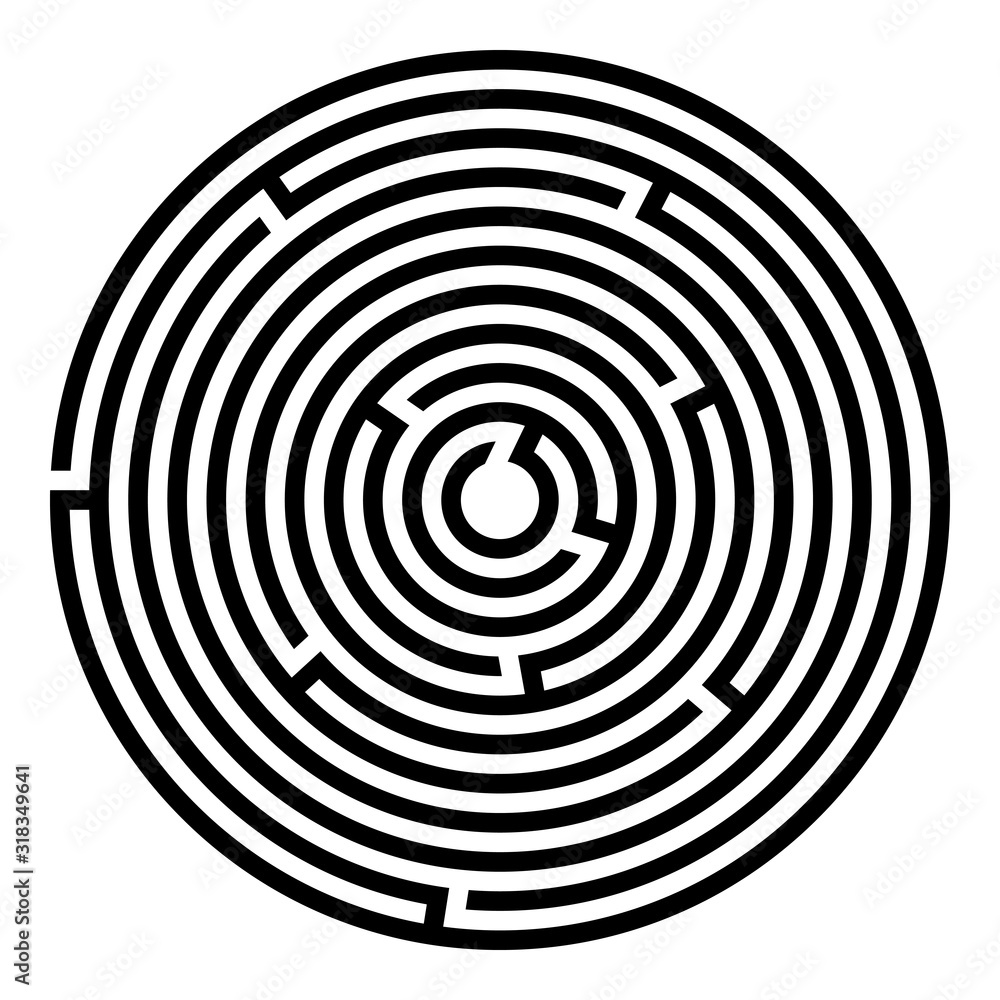 Abstract maze labyrinth with entry and exit Abstract maze labyrinth with entry and exit