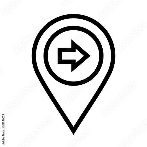 Move Right arrow Location Icon on white background to use in web application interface. It can also be used for travel and tourism industry. Free Download Move Right arrow Location Icon on white background to use in web application interface. It can also be used for travel and tourism industry. - GFXLoad