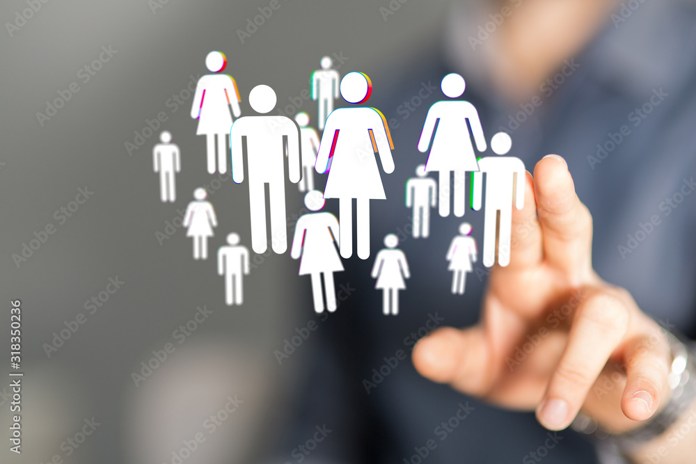 Social Networking illustration team group digital Social Networking illustration team group digital