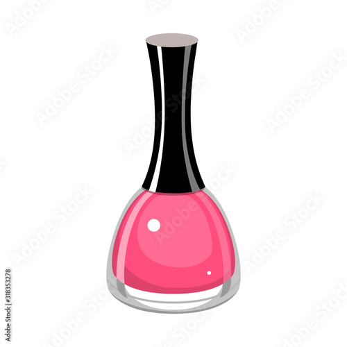 Vector illustration of lacquer and bottle sign. Web element of lacquer and polish stock symbol for web.
