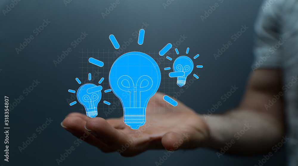 solution concept business idea lamp solution concept business idea lamp