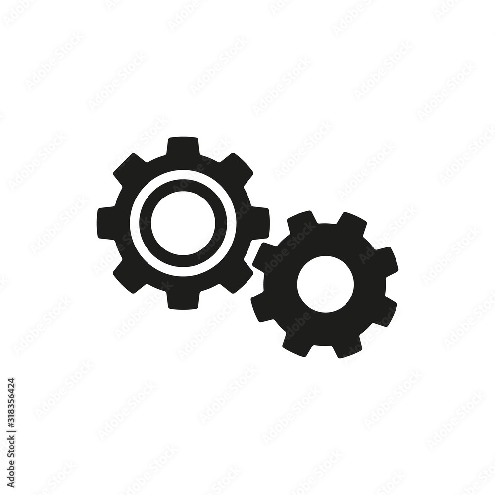 Gears icon. Cogwheels sign. Vector. Isolated. Gears icon. Cogwheels sign. Vector. Isolated.