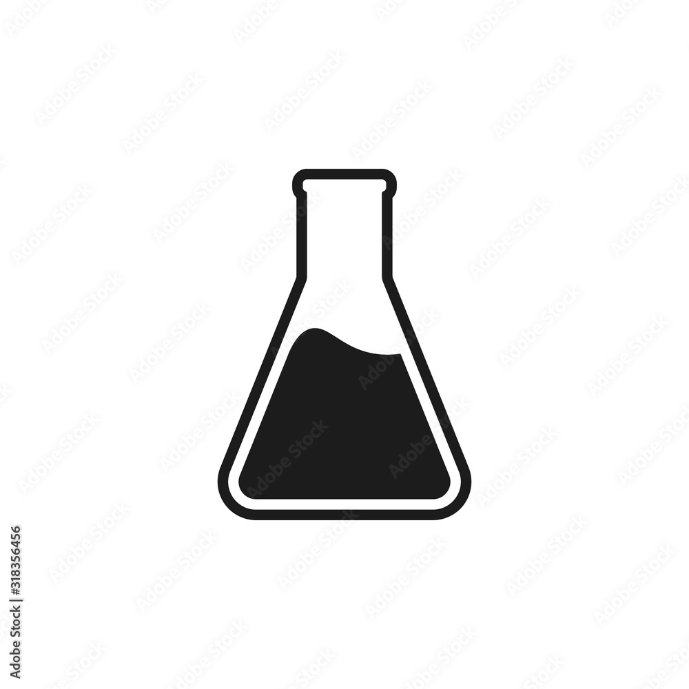 Chemical flask icon. Vector illustration. Isolated. Stock Vector ...
