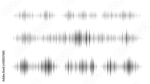 Halftone dotted audio equal...