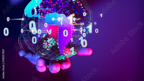 Wallpaper Mural global network and data exchanges Torontodigital.ca