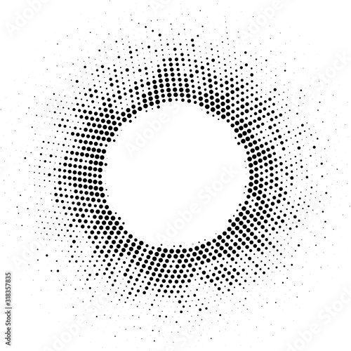 Halftone dotted background. Halftone effect vector pattern. Circle dots isolated on the white background..