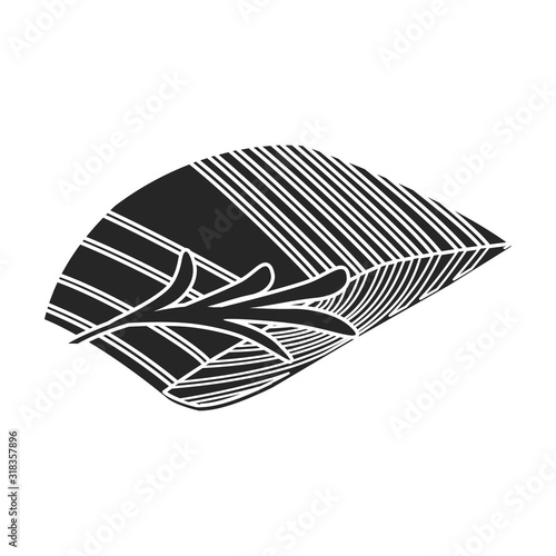 Piece fish vector icon.Black,simple vector icon isolated on white background piece fish.