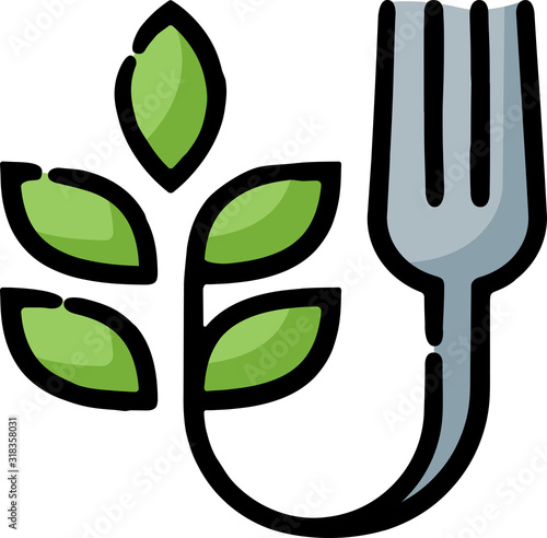 Farm To Fork Doodle Sketch Icon