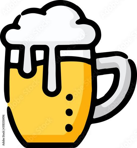 Beer Mug Brewpub Doodle Sketch Icon