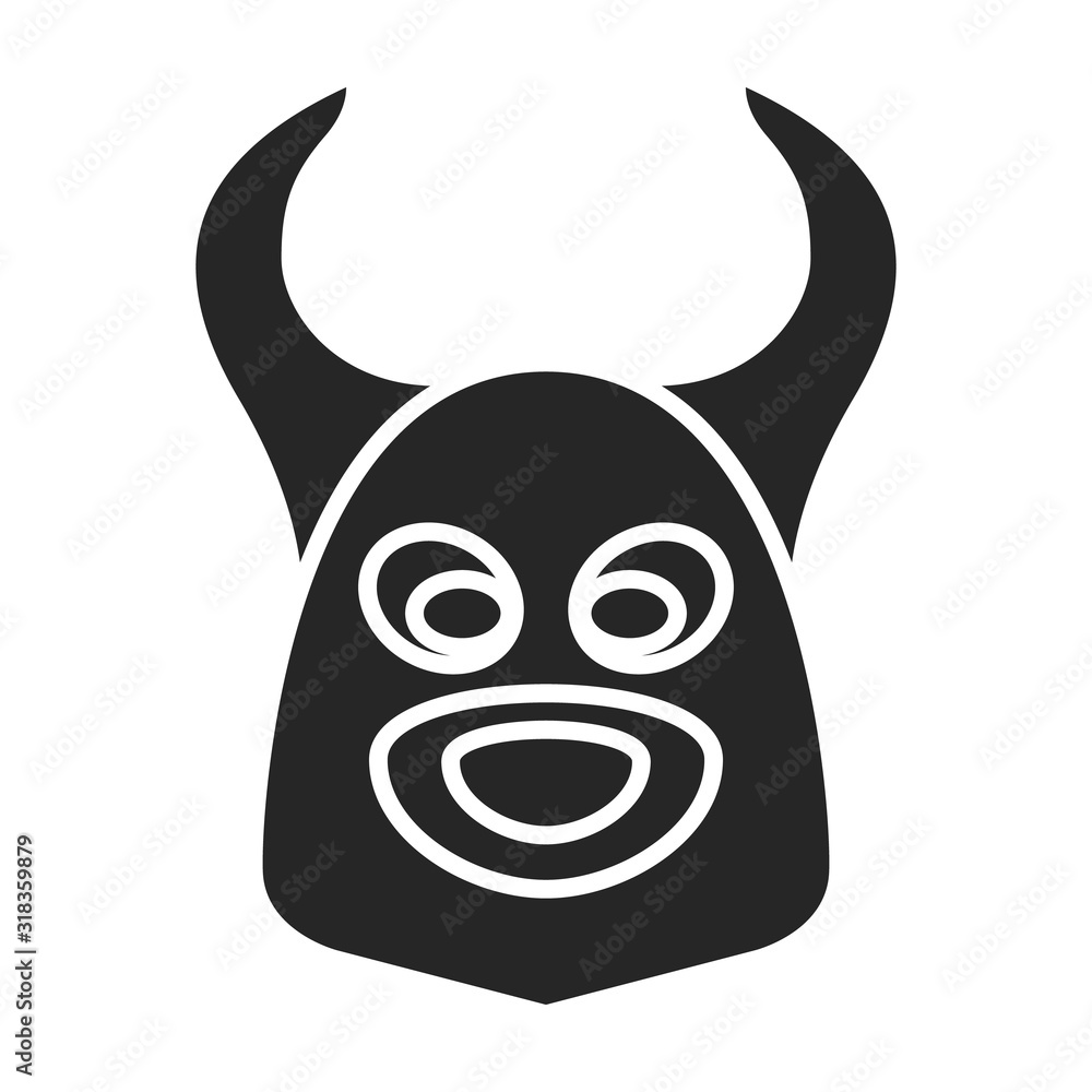 Mask of totem vector icon.Black vector icon isolated on white background mask of totem . Mask of totem vector icon.Black vector icon isolated on white background mask of totem .
