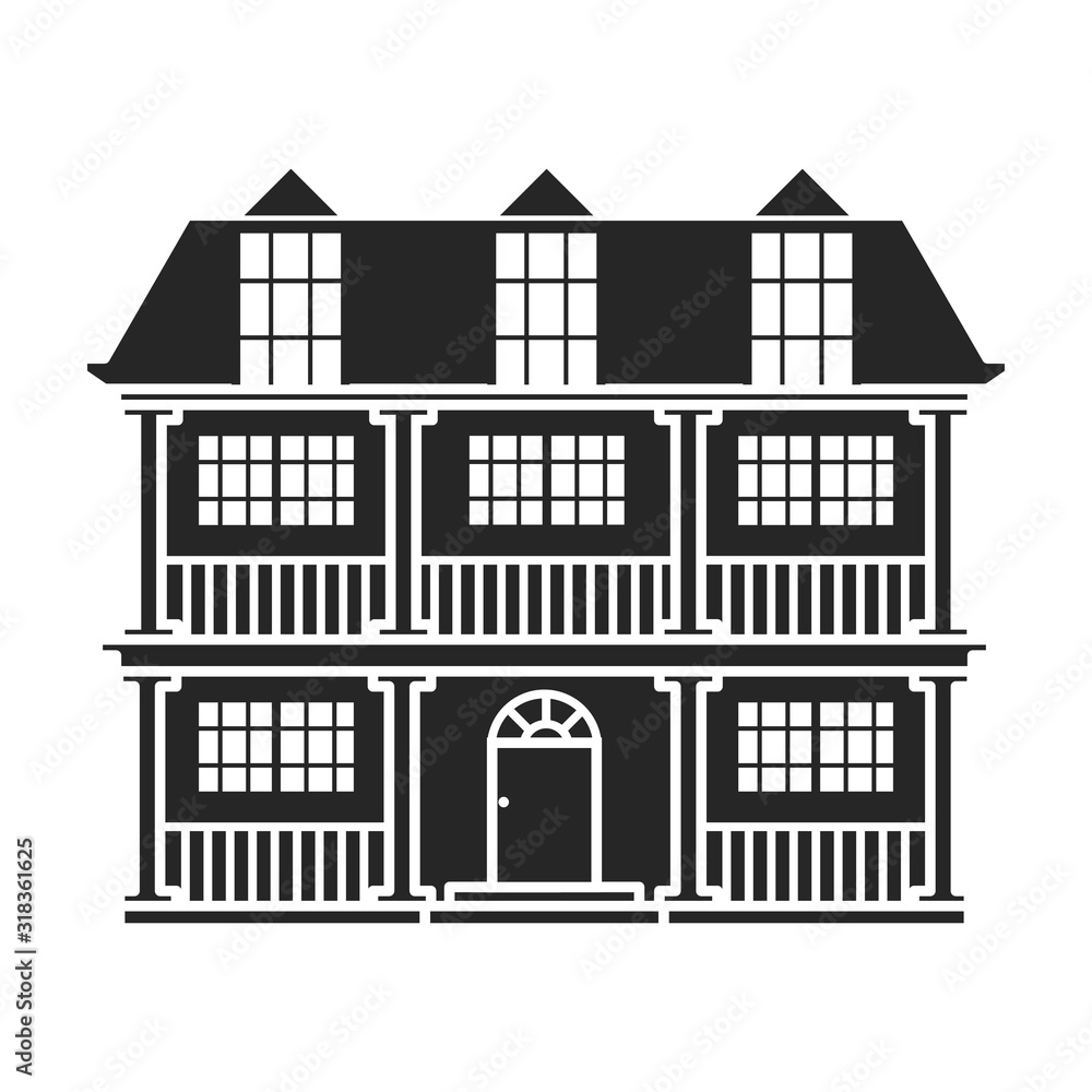 Building of apartment vector icon.Black,simple vector icon isolated on white background building of apartment.