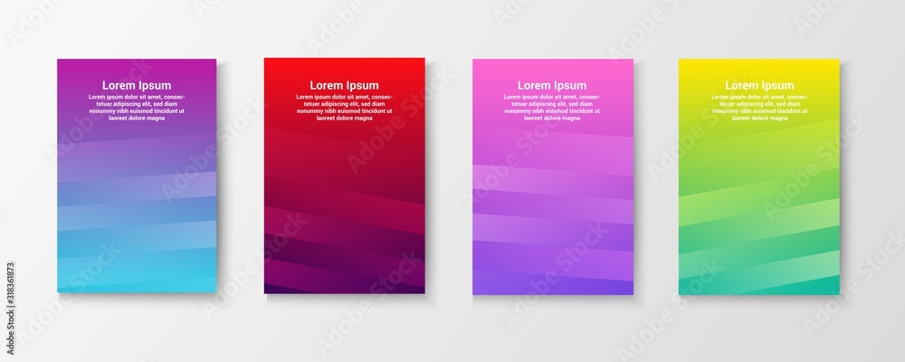 Colorful elegant bright brochures