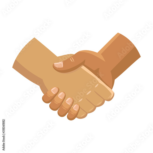 Handshake vector icon.Cartoon vector icon isolated on white background handshake.