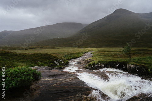 River flowing in scottish highlands