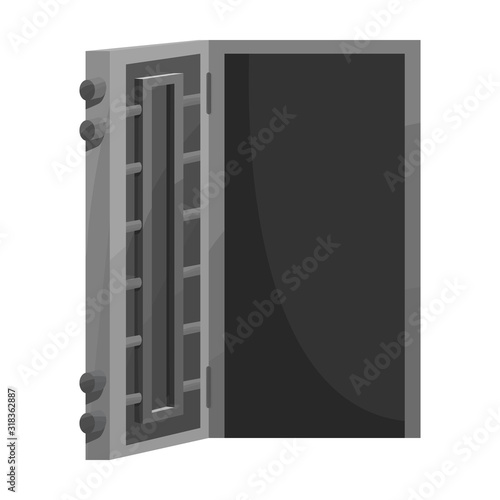 Bank safe vector icon.Cartoon vector icon isolated on white background bank safe.