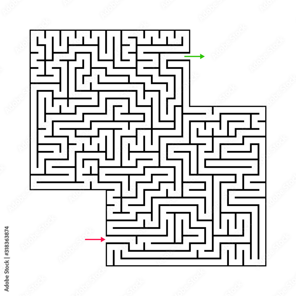 Abstract maze labyrinth with entry and exit. Vector labyrinth illustration EPS 10 Abstract maze labyrinth with entry and exit. Vector labyrinth illustration EPS 10
