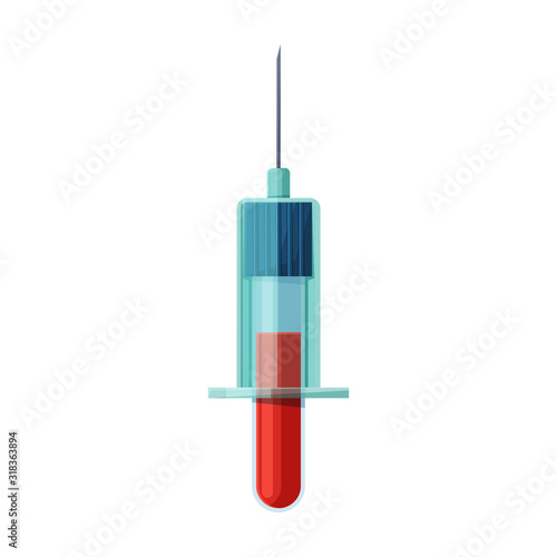 Syringe vector icon.Cartoon vector icon isolated on white background syringe.