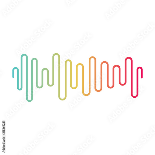 Sound of wave vector icon.Cartoon vector icon isolated on white background sound of wave .