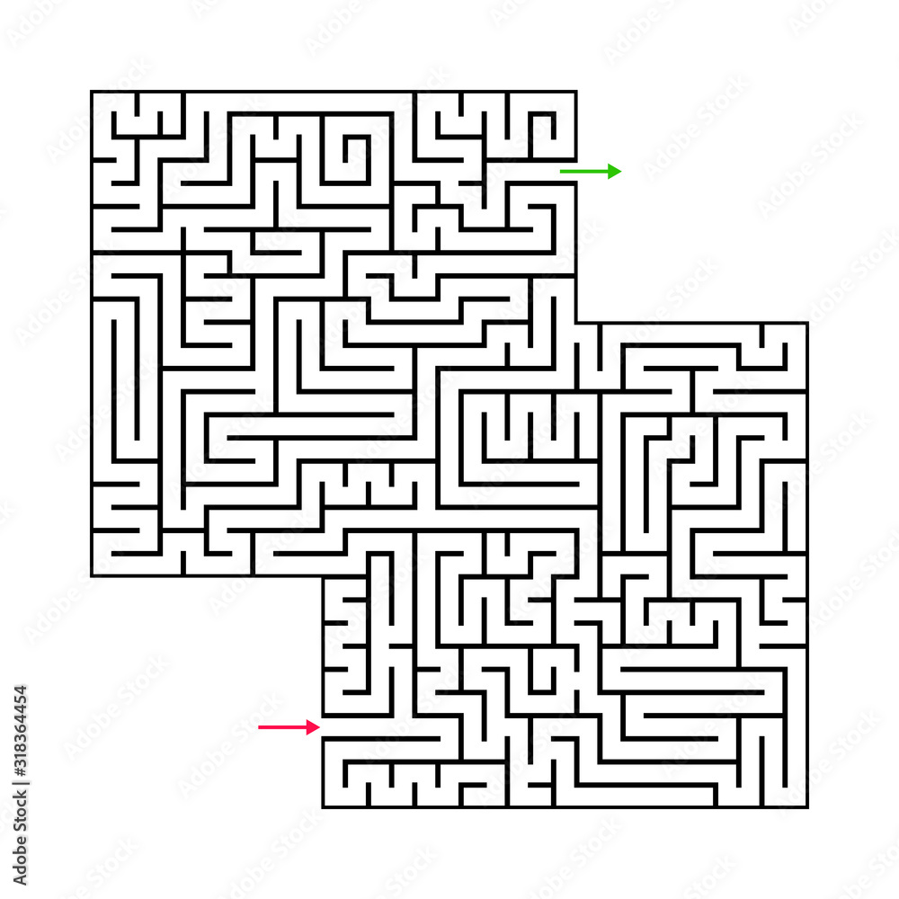Abstract maze labyrinth with entry and exit. Vector labyrinth illustration EPS 10 Abstract maze labyrinth with entry and exit. Vector labyrinth illustration EPS 10