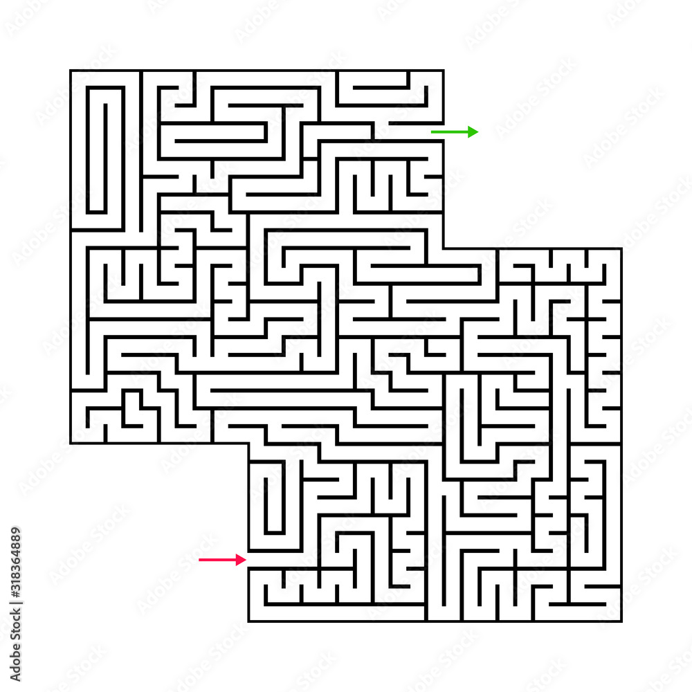 Abstract maze labyrinth with entry and exit. Vector labyrinth illustration EPS 10 Abstract maze labyrinth with entry and exit. Vector labyrinth illustration EPS 10