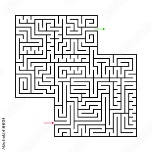 Abstract maze labyrinth with entry and exit. Vector labyrinth illustration EPS 10