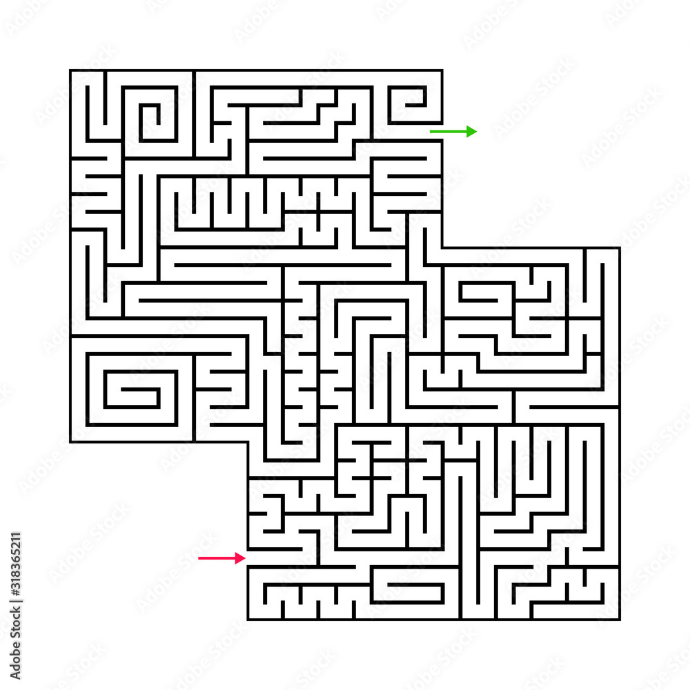 Abstract maze labyrinth with entry and exit. Vector labyrinth illustration EPS 10 Abstract maze labyrinth with entry and exit. Vector labyrinth illustration EPS 10