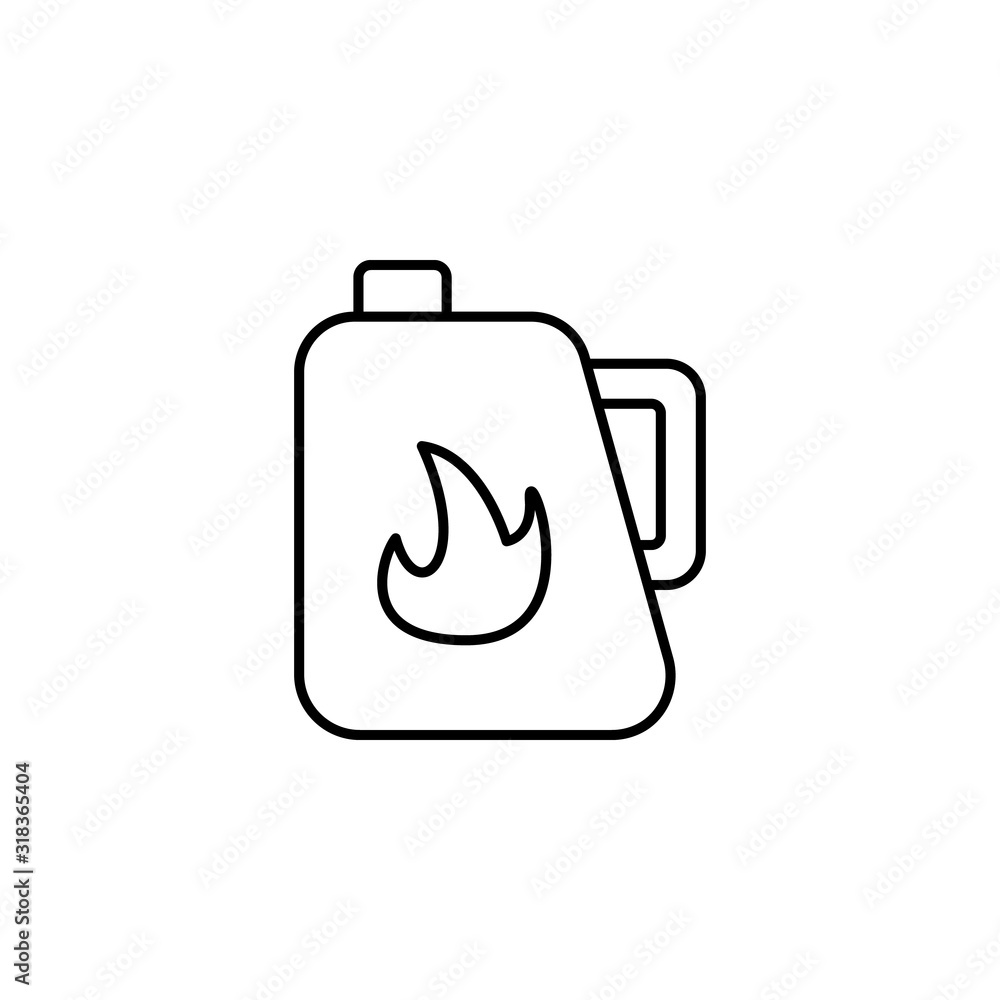Obraz premium Gasoline, energy icon. Simple line, outline vector electro power icons for ui and ux, website or mobile application