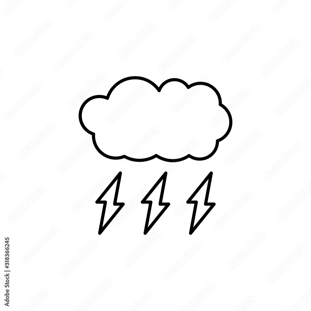 Storm, energy icon. Simple line, outline vector electro power icons for ui and ux, website or mobile application Storm, energy icon. Simple line, outline vector electro power icons for ui and ux, website or mobile application