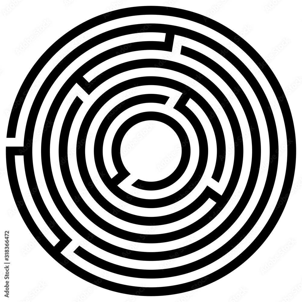 Abstract maze labyrinth with entry and exit. Vector labyrinth illustration EPS 10 Abstract maze labyrinth with entry and exit. Vector labyrinth illustration EPS 10