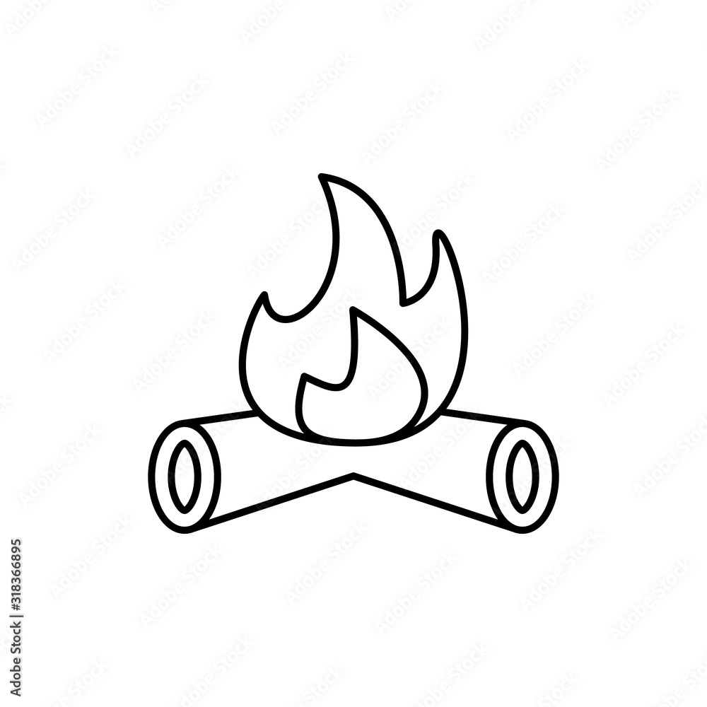 Bonfire, energy icon. Simple line, outline vector electro power icons for ui and ux, website or mobile application Bonfire, energy icon. Simple line, outline vector electro power icons for ui and ux, website or mobile application