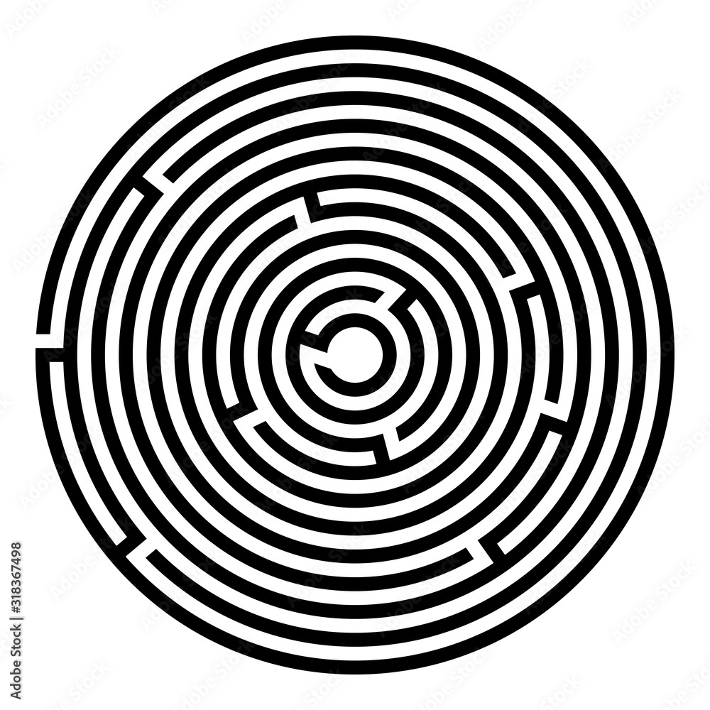 Abstract maze labyrinth with entry and exit. Vector labyrinth illustration EPS 10 Abstract maze labyrinth with entry and exit. Vector labyrinth illustration EPS 10