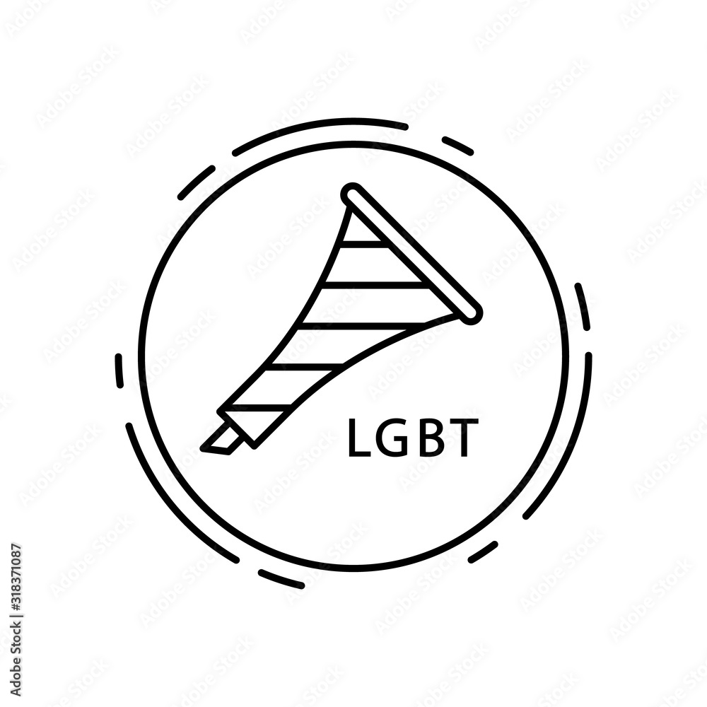 Horn, lgbt icon. Simple line, outline vector sexual minoritie icons in circle for ui and ux, website or mobile application Horn, lgbt icon. Simple line, outline vector sexual minoritie icons in circle for ui and ux, website or mobile application
