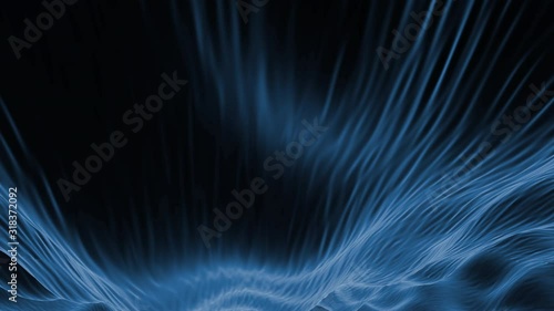 Video Background 2496: Abstract fluid forms pulse, ripple and flow (Loop).