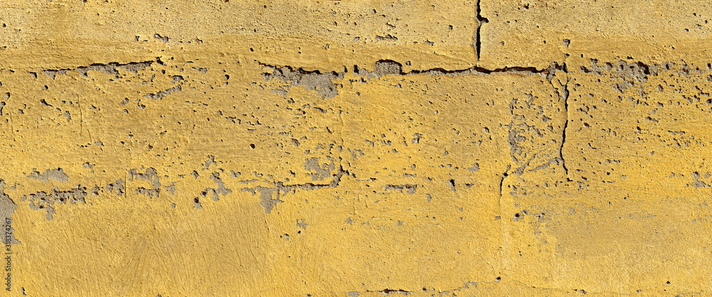 Obraz premium Peeling Orange Paint on Morter