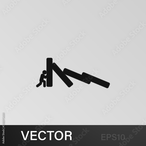 encounter with difficulty icon. Element of overcome challenge illustration. Signs and symbols collection icon for websites, mobile app
