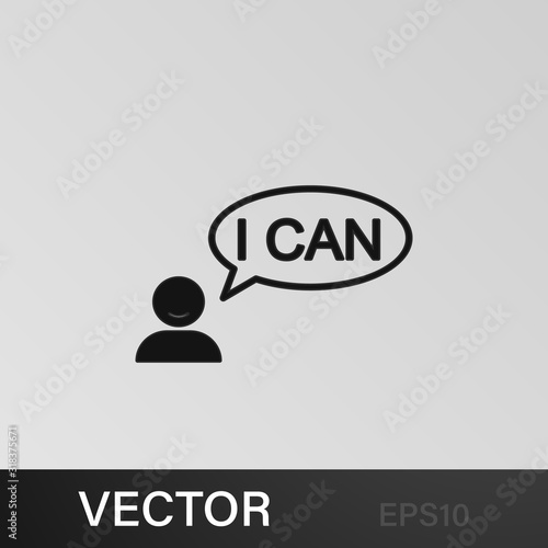 I can icon. Element of overcome challenge illustration. Signs and symbols collection icon for websites, web design, mobile app