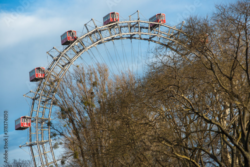 Canvas-taulu Giant Ferris Wheel at Prate