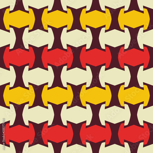 Seamless pattern with geometric shapes.