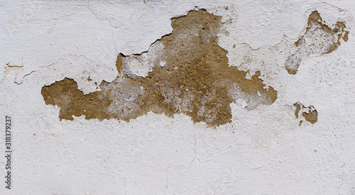 Fotografía Peeling White Paint on Morter