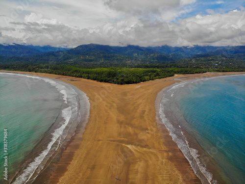 Uvita beach from the sky, Aerial, in Costa Rica © buunature